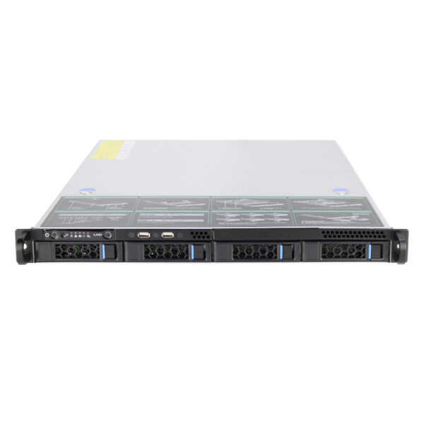 1U 4-Bay Metal Rackmount Server Chassis