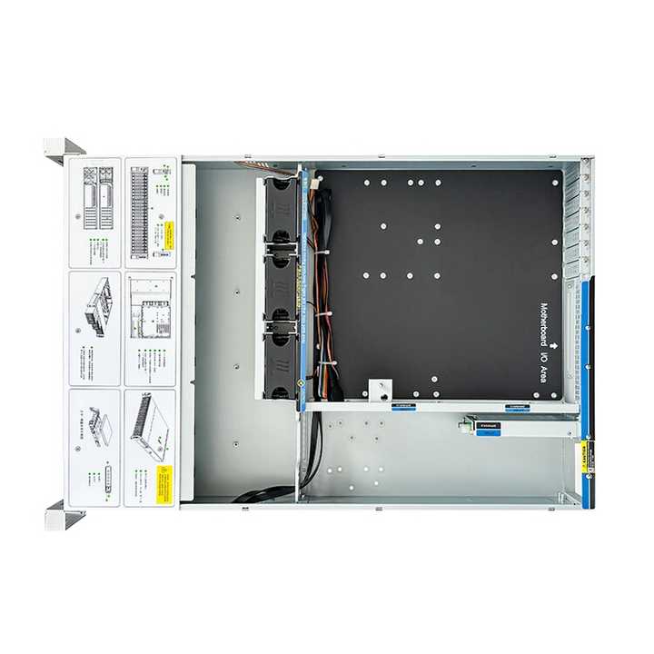 2U-Servergehäuse aus Stahl mit 12 Einschüben für den Rack-Einbau 2U-Servergehäuse aus Stahl mit 12 Einschüben für den Rack-Einbau