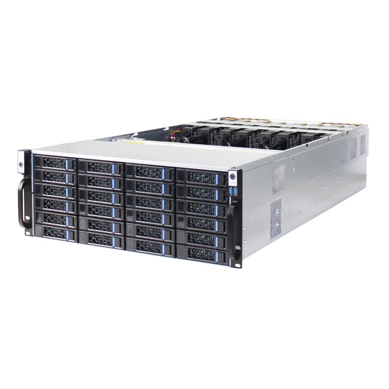 Chasis para servidor GPU de 4U y 24 bahías