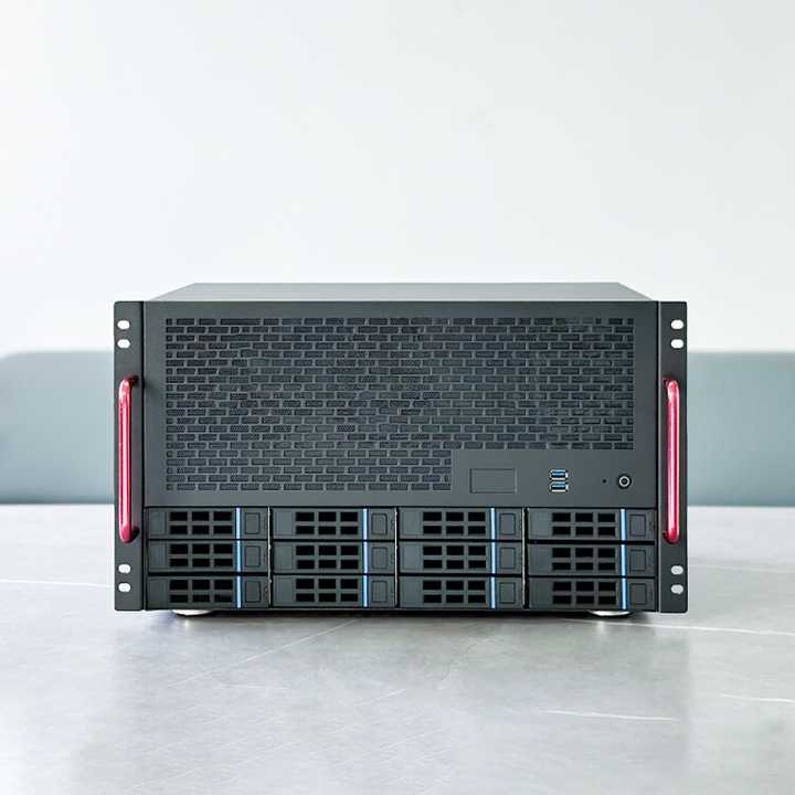 Rack-montiertes NAS-Gehäuse mit 12 Einschüben