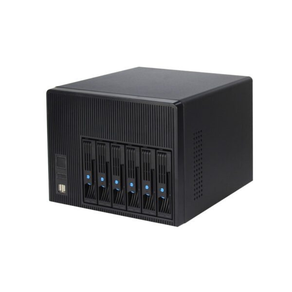 Mini-ITX-NAS-Gehäuse mit 6 Einschüben Mini-ITX-NAS-Gehäuse mit 6 Einschüben